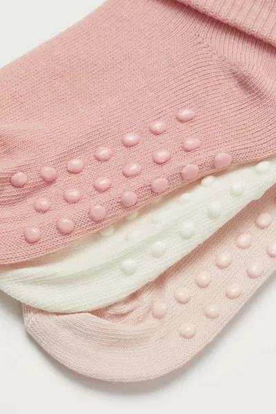  paires de chaussettes pour bébé/enfant en coton biologique antidérapantes