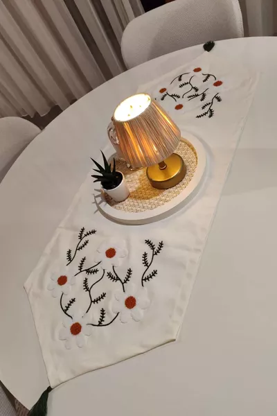 Punch-Stickerei 1 Stück Läufer & Amerikanische Serviette & Tischdecke