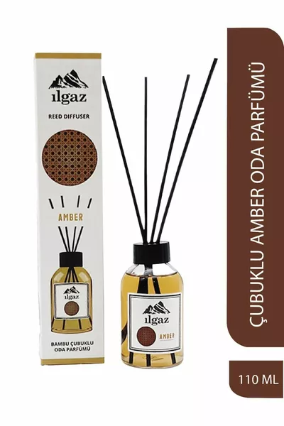 عطر غرفة بعيدان الخيزران بالعنبر  مل | موزع أحمر بعطر المسك