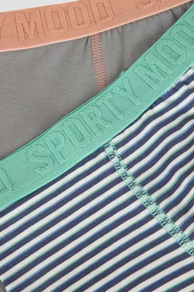 Bunter Jungen-Boxershorts-Set mit Streifendetails, 2er-Pack