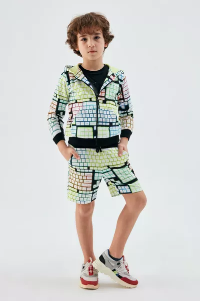 Bg Store Erkek Çocuk Desenli Eşofman Üstü 