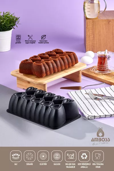 Stampo per Plumcake in Ghisa Ametista Antiaderente e Ignifugo - Nero