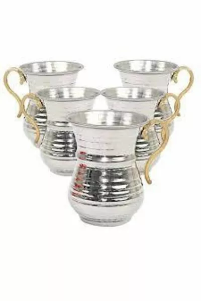 Krom Ayran Bardağı Otantik Bardak 6 Lı