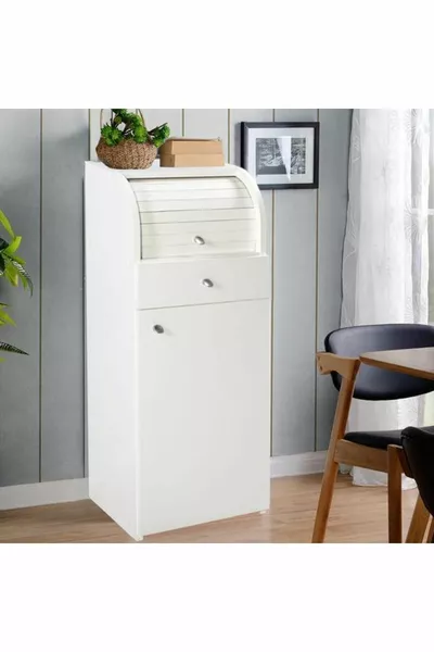 Zeta Bread Cabinet with Drawers - White