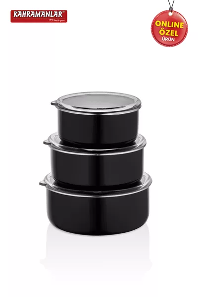 Set di 3 Contenitori in Smalto