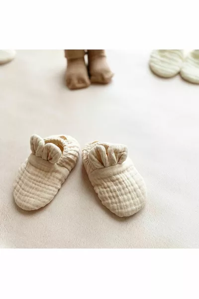 تيدي بير الجوارب الشاش ذو أذنين للأطفال 0-1 سنوات