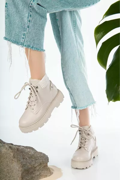 كريم الجلد الدانتيل المتابعة للماء عالية وحيد أحذية النساء