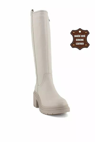 k أحذية جلدية نسائية طبيعية بيج