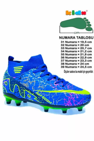 Laliga Airboom Pro Scarpe Da Calcio Bambini E Ragazzi Scarpe Da Calcio Saks Blu Con Calzini