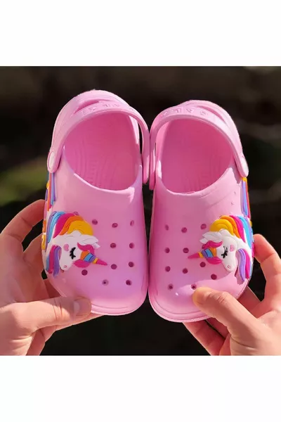 Non-slip lightweight Sole Unicorn Figured Luxury Kids Sandals Slippers sea pool slippers