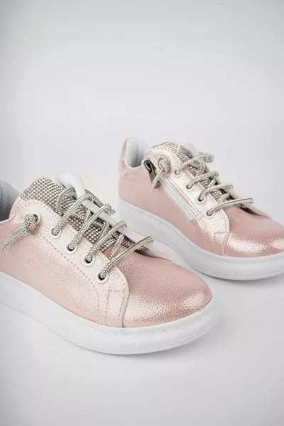 Scarpe da ragazza con cerniera laterale con linguetta