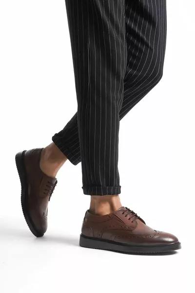 Herren Echtleder Schnürung Casual Sohle Klassische Schuhe