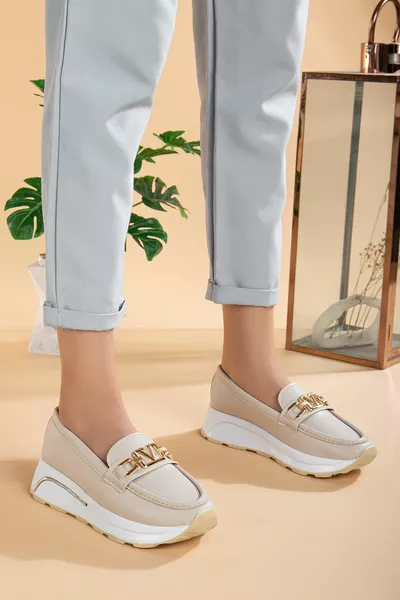 Loafer-Schuhe mit Schnalle