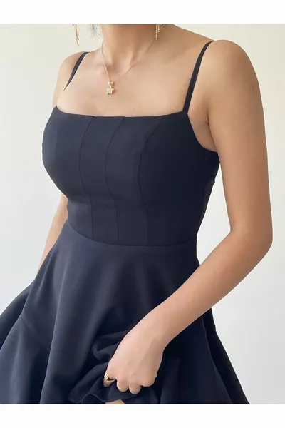 القطن أطلس النسيج حزام نحيف تنورة أضعاف التفاصيل الأسود البسيطة مساء اللباس الطفل 