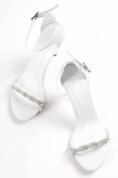 Wenn Бели плетени каменни токчета с ленти