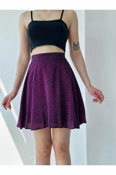 Valerie Short Mini Flared Skirt Women's Purple