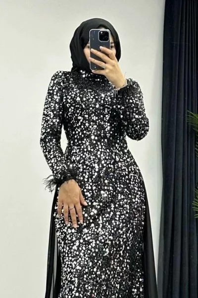 Вечерна рокля Sanem сива