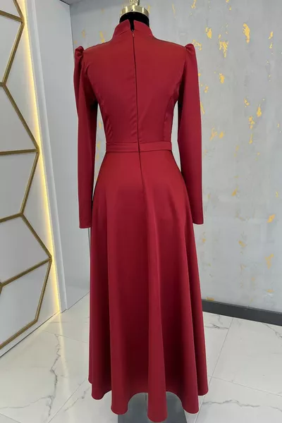 Вечернее платье Mina бордового цвета