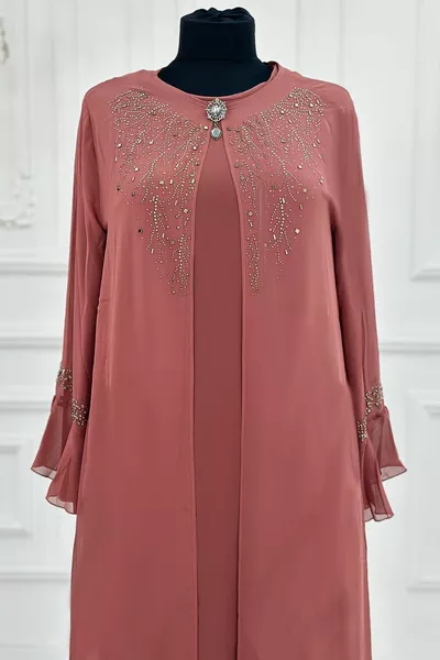 Neşe مساء اللباس القرفة