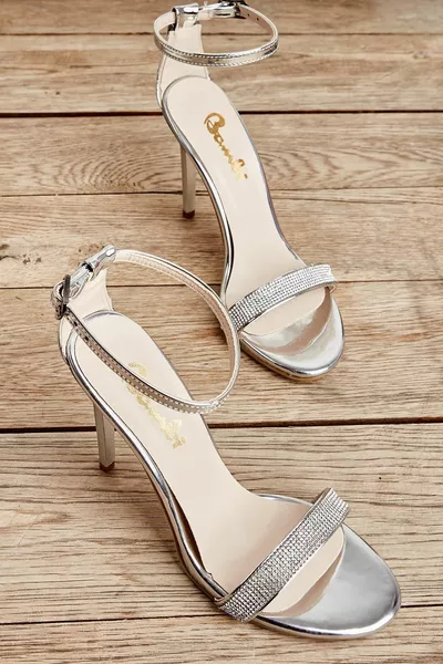 Chaussures de soirée pour femmes en lamé 