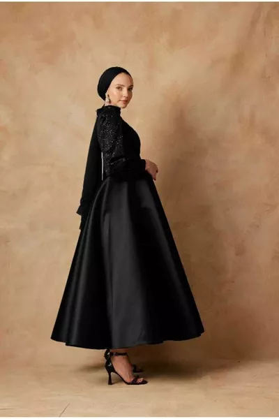 Special Design Glitter Hijab Abendkleider