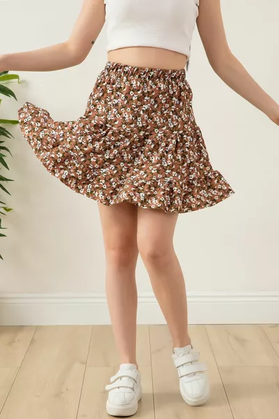 Shorts skirt with elasticated waist 