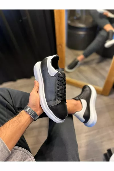 High Sole Casual Shoes Black