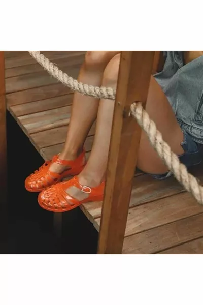 Mutter Kind Sandalen orange - Flamme