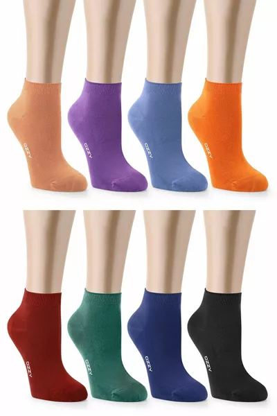 8 Paar Bamboe Naadloze Laarsjes Sokken 4 Seizoenen Duurzame Hiel en Teen