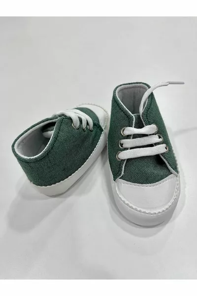 Детская обувь / Мягкие лоферы на нескользящей подошве на шнуровке / Детская обувь первого шага