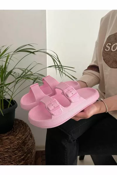 Unisex Double Band Soft Thick Non-Slip Sole Soelite Beach Pool Garden Sea Casual Slippers