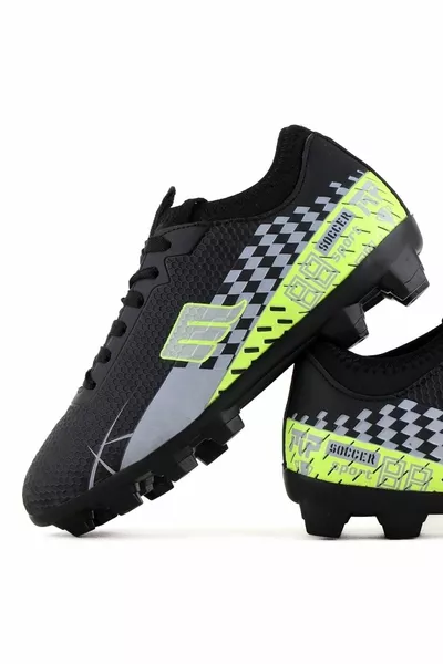 M.p  Zwart Geel Unisex Voetbalschoenen