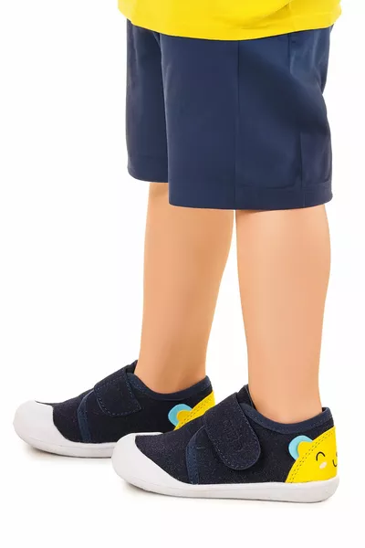 Karamazı Kids Catly Cırtlı Erkek Bebek İlk Adım Panduf Ayakkabı