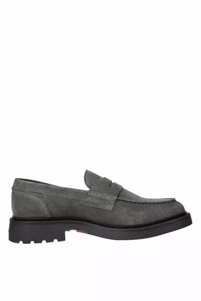 لوفر للرجال من جلد الغزال الرمادي هيلفيغر كومفورت LWT SDE لوفر