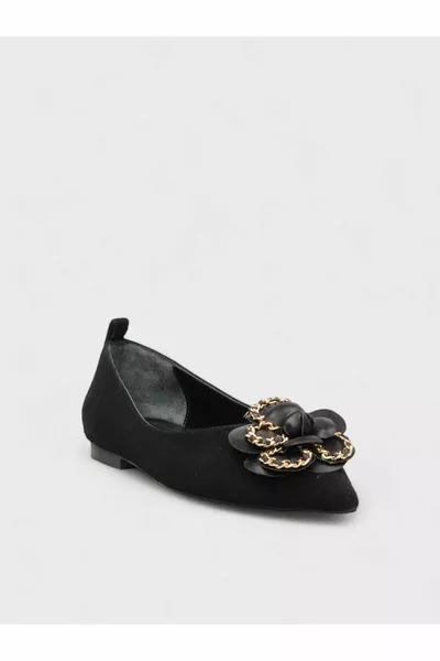 نسائي حذاء كاجوال من جلد الغزال الأسود