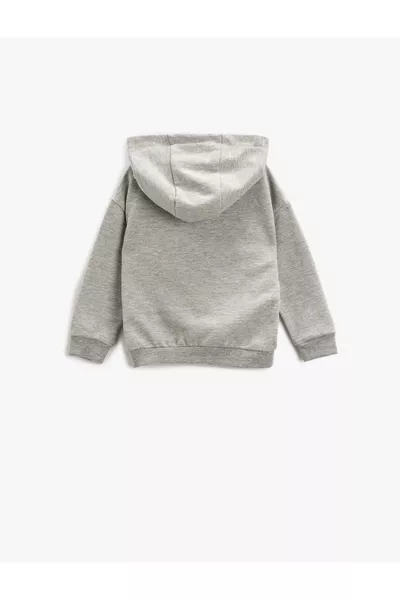 Sweat à capuche à manches longues avec imprimé bonhomme de neige