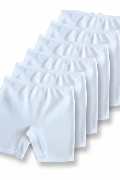 طقم مكون من 6 سراويل داخلية للفتيات من القطن % بشريط مطاطي