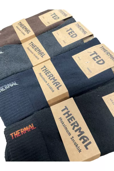 Herren- und Damenlange nahtlose Thermosocken für den Winter, warmhaltend, 5 Paar