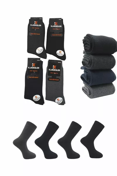 جوارب للجنس الذكري من القطن، شتوية، متعددة الألوان، حرارية، مجموعة من 4