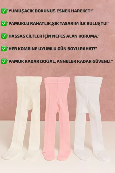 ( ans) Lot de 3 Chaussettes Culotte pour Enfants - Coton, Confortable