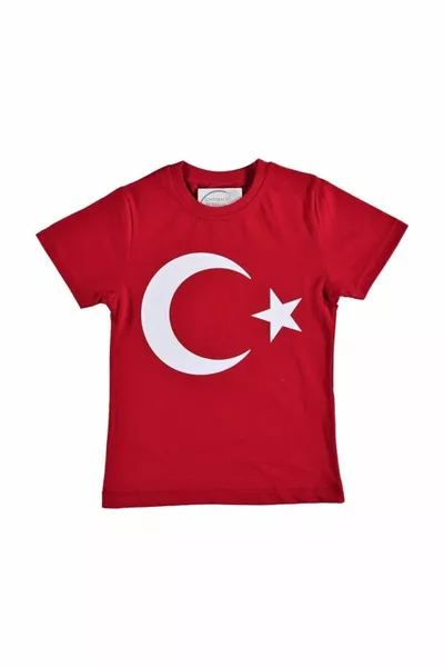 Bayraklı Red Crescent-Star T-shirt