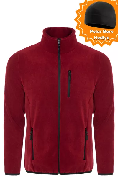 Giacca Uomo Pro Outdoor in Pile con 5 Tasche, Windproof e Chiusura Lampo Completa