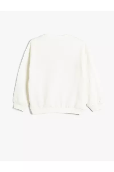 Sweatshirt met Slogan, Lange Mouwen, Ronde Hals, Geborsteld Katoen