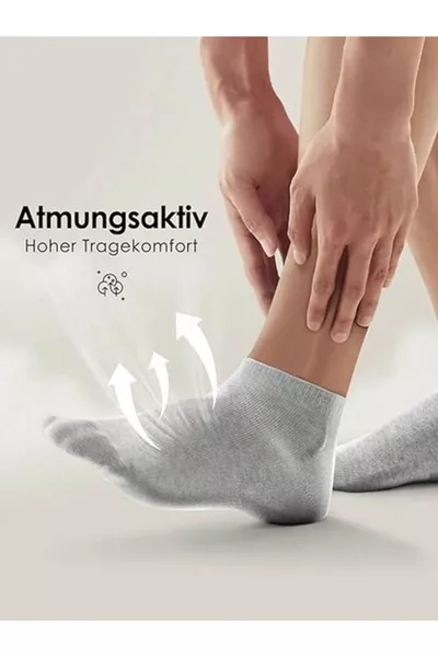 Black Arden Socken Socken für den täglichen Gebrauch Anthrazit Weiß Grau Einfarbige Kurzsocken er-Pack
