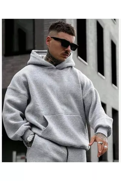 Толстовка с капюшоном и карманами, оверсайз, унисекс