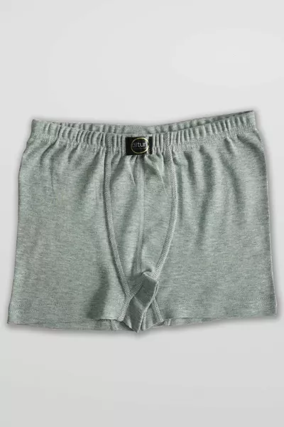 شورت داخلي صبي رمادي من القطن - 6 قطع