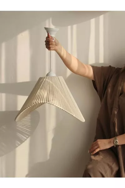 Suspension de style scandinave rustique bohème pour décoration intérieure (ampoule incluse)