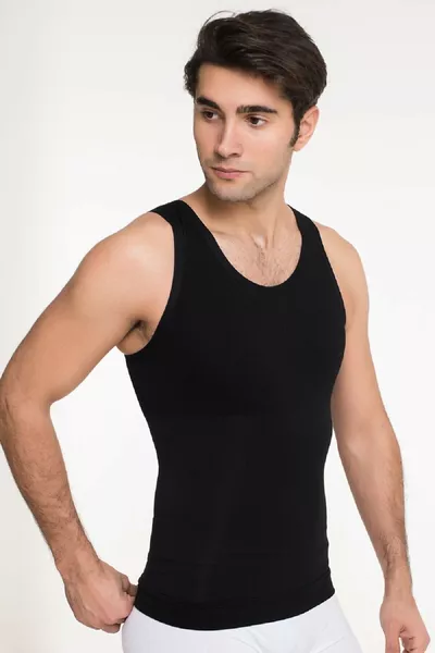 Firming Shaping Men's Tank Top Corset - Abdominal Control and Back Support 