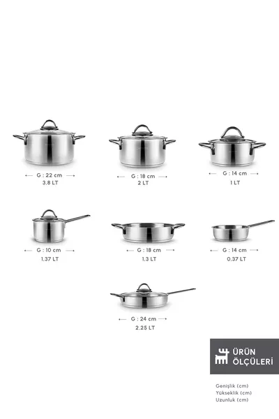 Set de casseroles et poêles en acier à induction par morceau