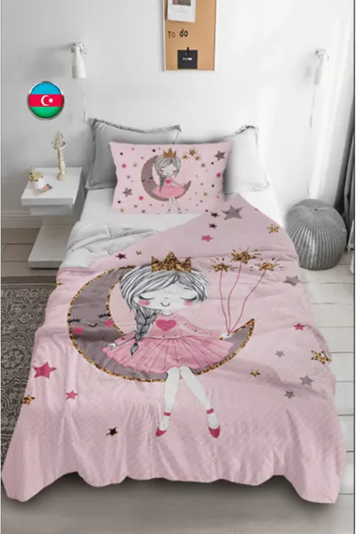 Детское постельное бельё на одно спальное место с рисунком принцессы-балерины и наволочкой